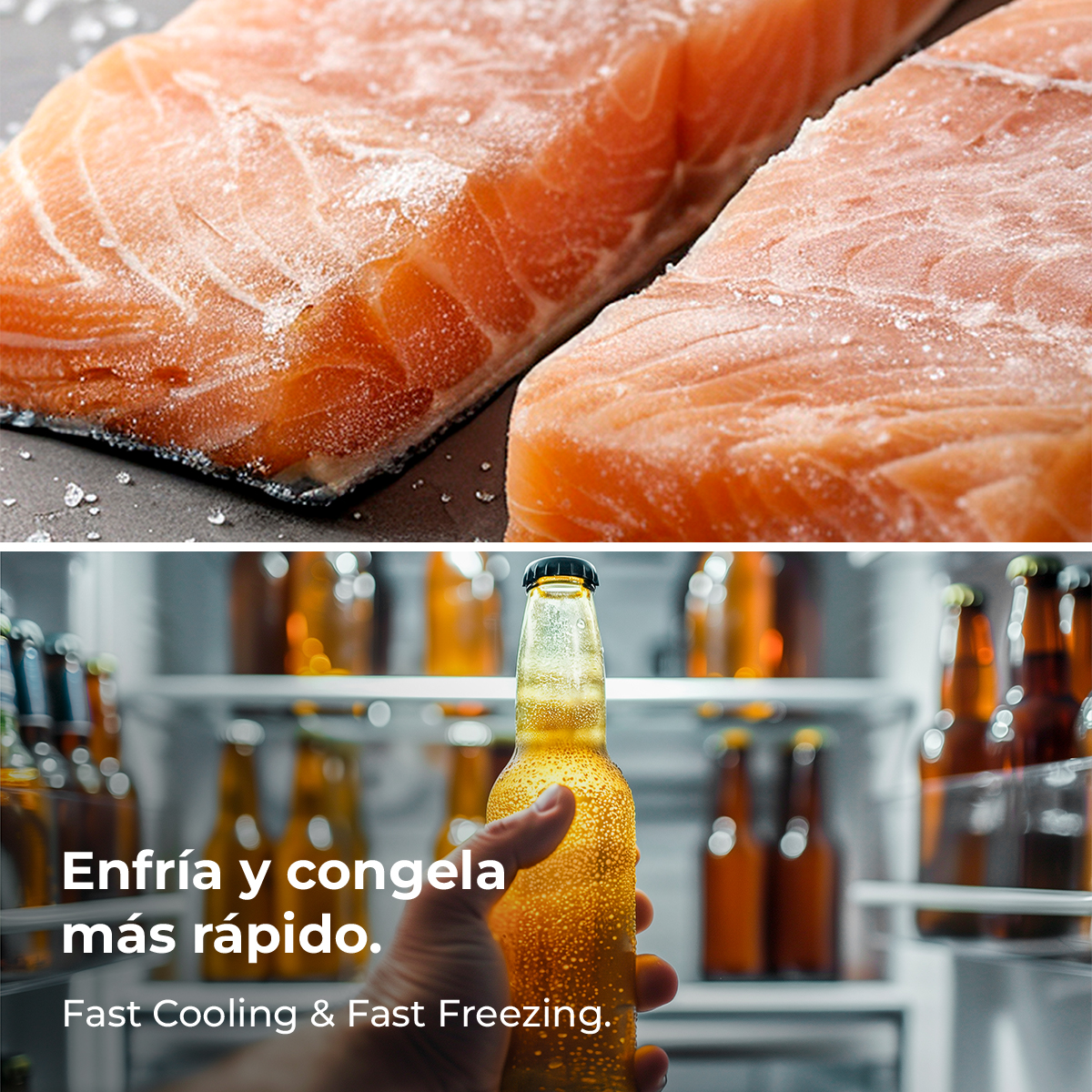 Bolero CoolMarket Combi 296 DF Inox | Envío, instalación y retirada RAEE gratis – foto detalle 2